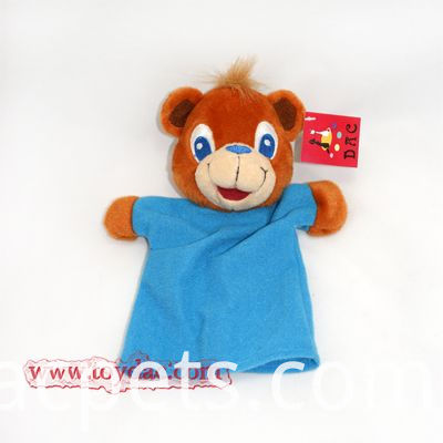 bear with blue t-shirt hand puppet bear with blue t-shirt hand puppet